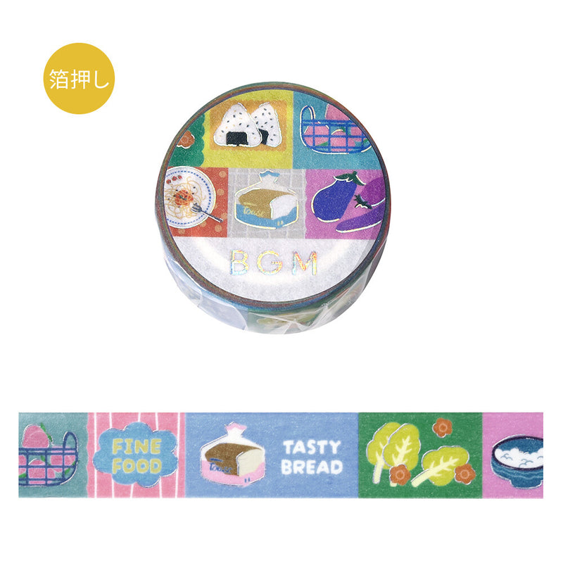 BGM Holographic Foil Washi Tape - Pop Food BM-LGCA140