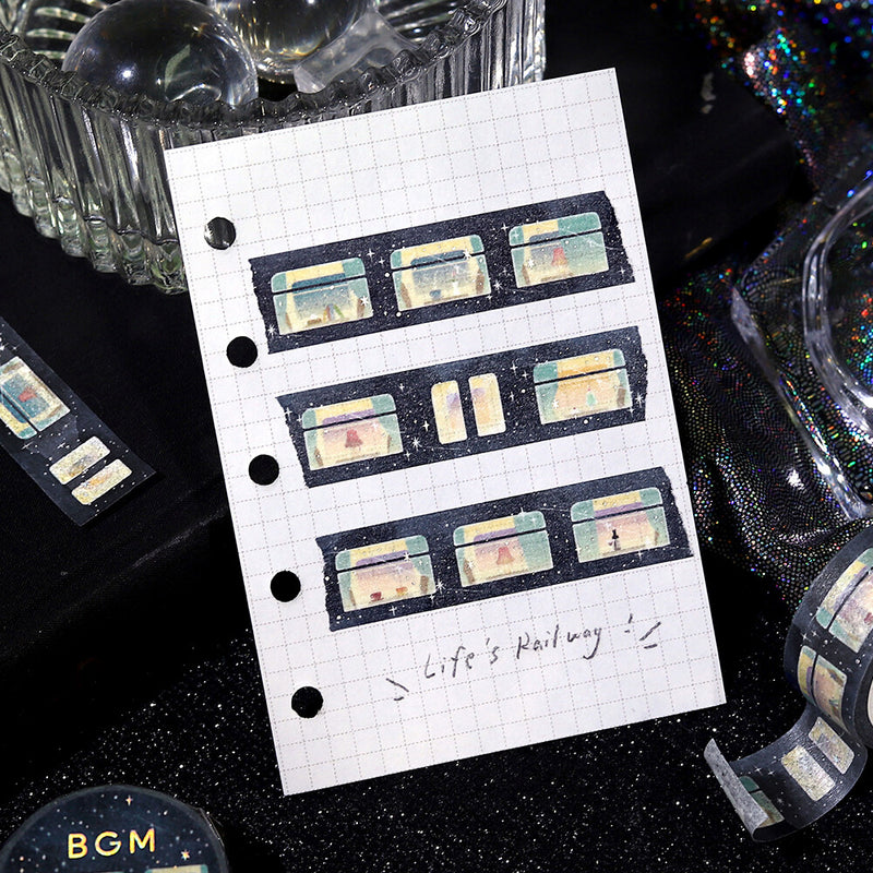 BGM Holographic Foil Washi Tape - Sleeper Train in the Stars BM-LGCA141