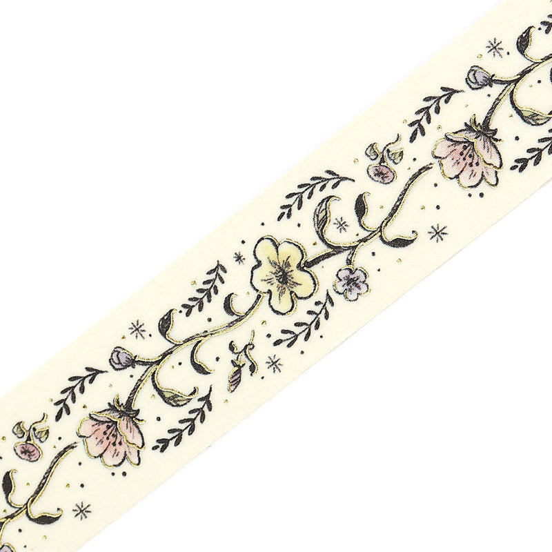 BGM Gold Foil Washi Tape - Flower Sketch BM-LGCA142