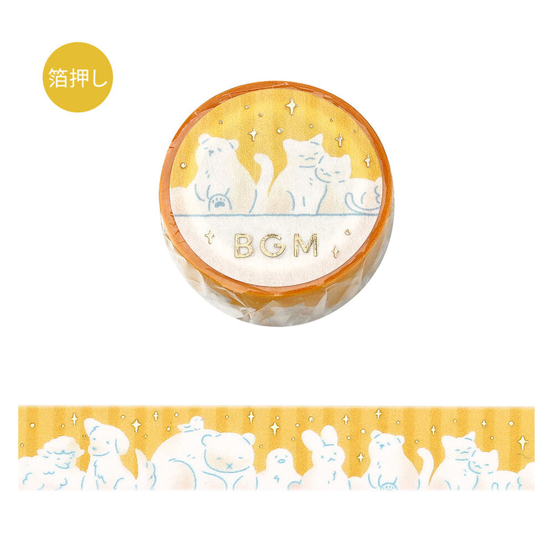 BGM Gold Foil Washi Tape - Animals BM-LGCA146