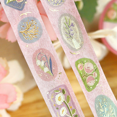 BGM Gold Foil Washi Tape - Flower Brooch BM-LGCA148