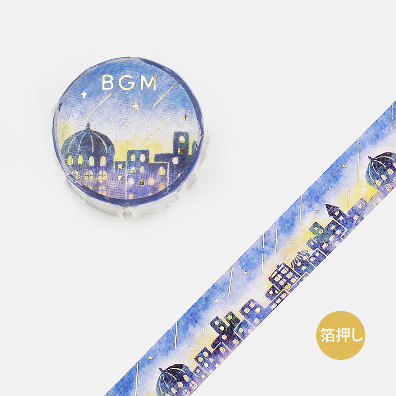 BGM Gold Foil Washi Tape - City of Shooting Stars BM-LGCD053