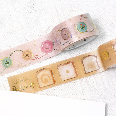 BGM Gold Foil Washi Tape - Colorful Button