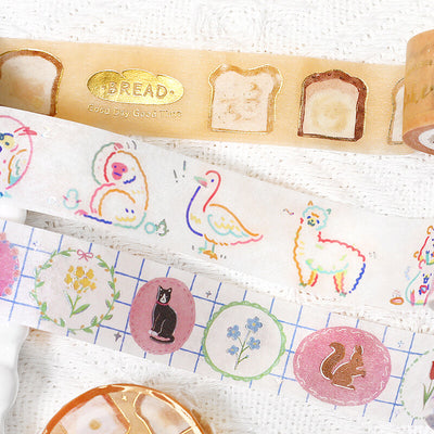 BGM Holographic Foil Washi Tape - Colorful Zoo