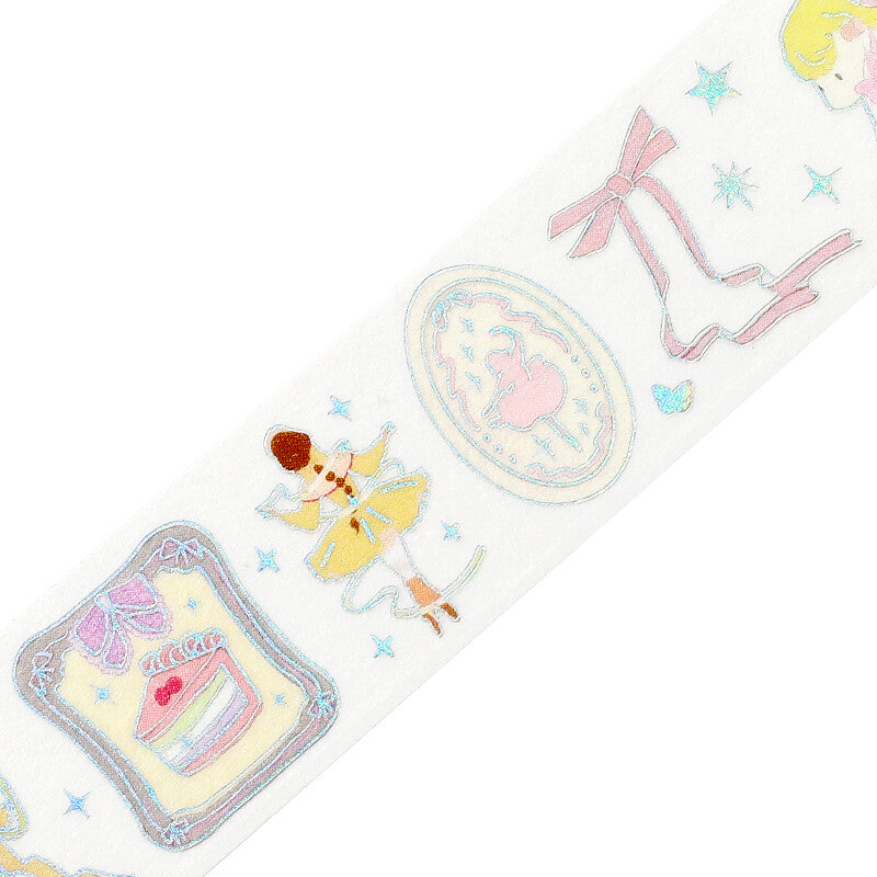BGM Holographic Foil Washi Tape - Yellow Ballerina BM-LGCD059