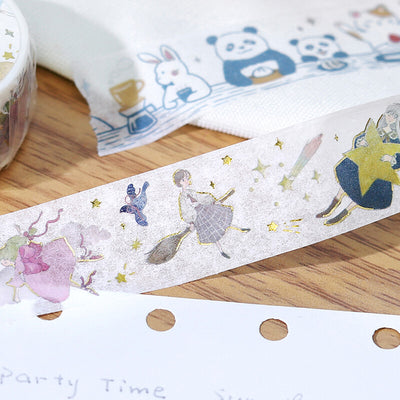 BGM Gold Foil Washi Tape - Flying Girl