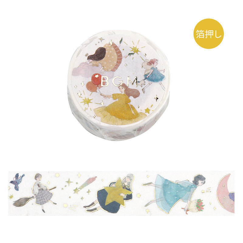 BGM Gold Foil Washi Tape - Flying Girl BM-LGCD062