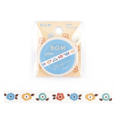 BGM Skinny Washi Tape - Dusty Flower BM-LS061