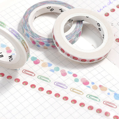 BGM Basic Series Skinny Washi Tape - Paper Clip