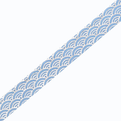 BGM Silver Foil Skinny Washi Tape - Sea Wave BM-LSG156