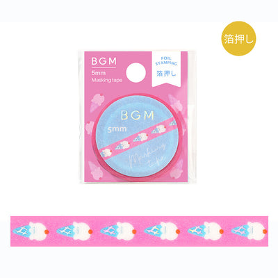 BGM Basic Series Holographic Foil Skinny Washi Tape - Ice Cream BM-LSG168