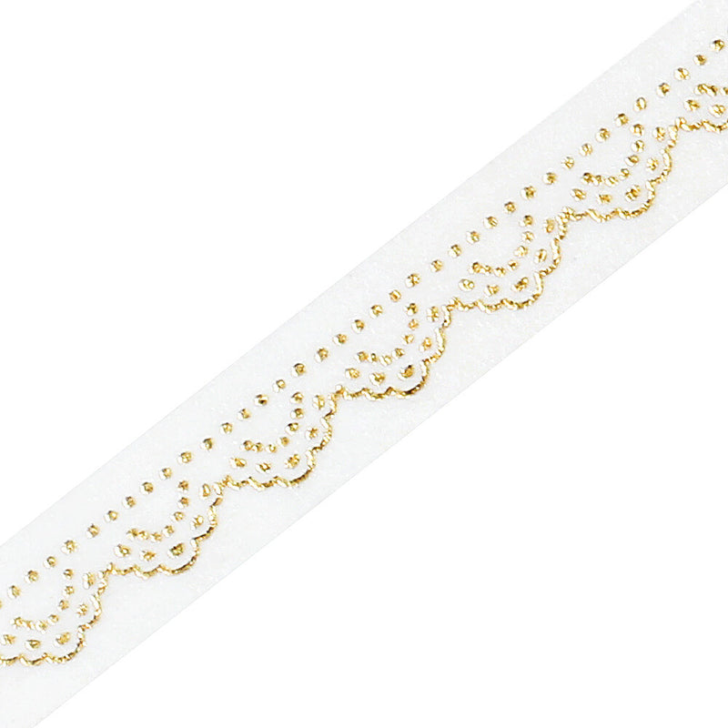 BGM Gold Foil Skinny Washi Tape - Lace BM-LSG169