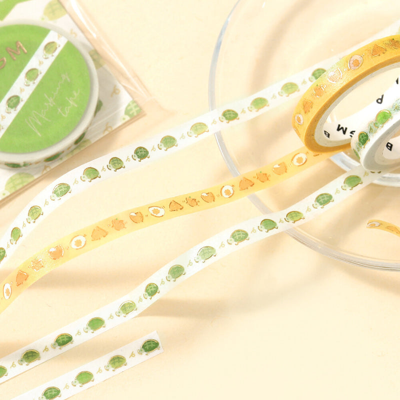 BGM Gold Foil Skinny Washi Tape - Running Chick BM-LSG181