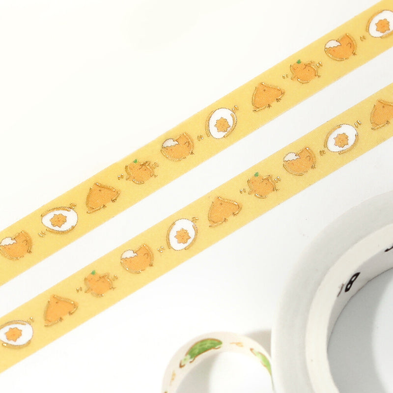 BGM Gold Foil Skinny Washi Tape - Running Chick BM-LSG181