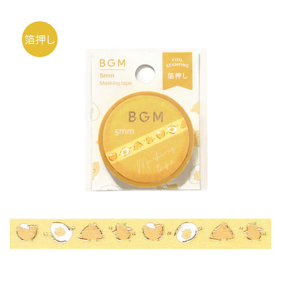 BGM Gold Foil Skinny Washi Tape - Running Chick BM-LSG181