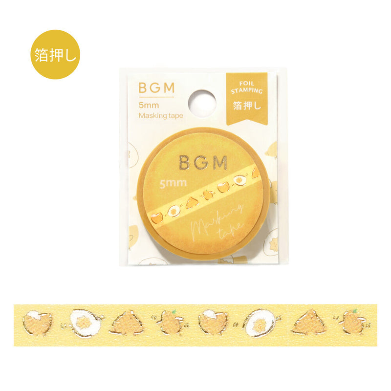 BGM Gold Foil Skinny Washi Tape - Running Chick BM-LSG181