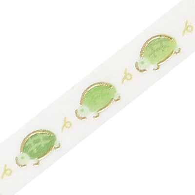 BGM Gold Foil Skinny Washi Tape - Running Turtle BM-LSG182