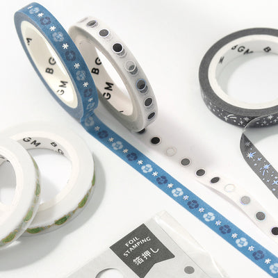 BGM Holographic Foil Skinny Washi Tape - Basic Circle BM-LSG185