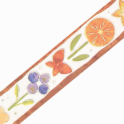BGM Fruit Sandwich Gold Foil Washi Tape - Flower BM-SAG002