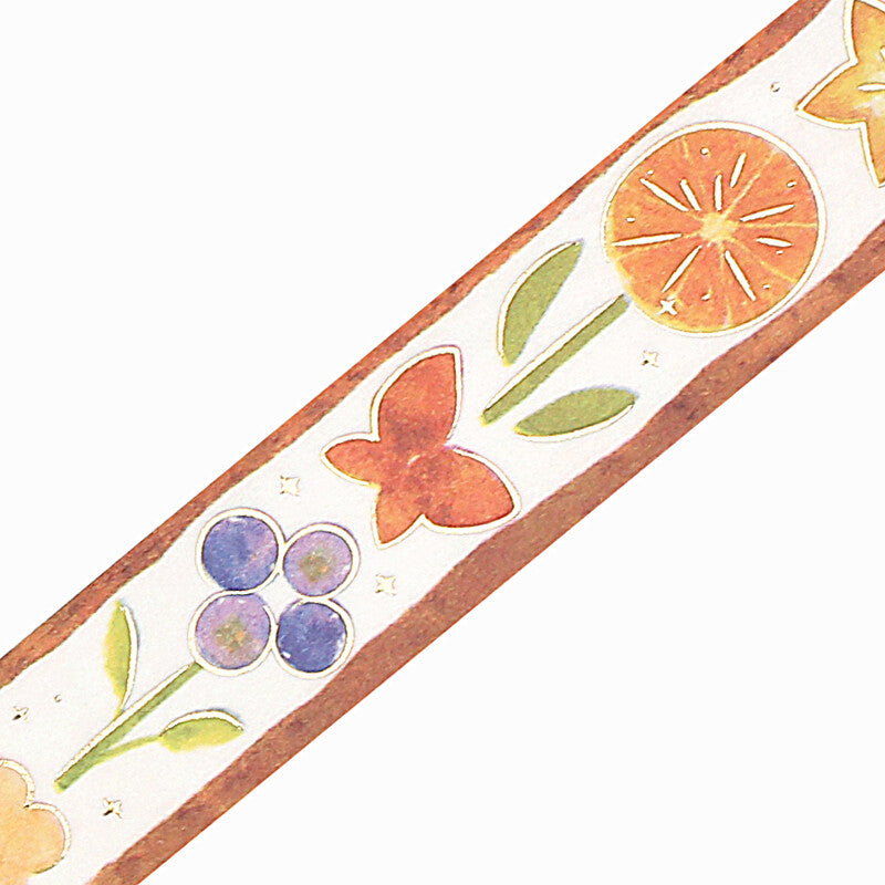 BGM Fruit Sandwich Gold Foil Washi Tape - Flower BM-SAG002