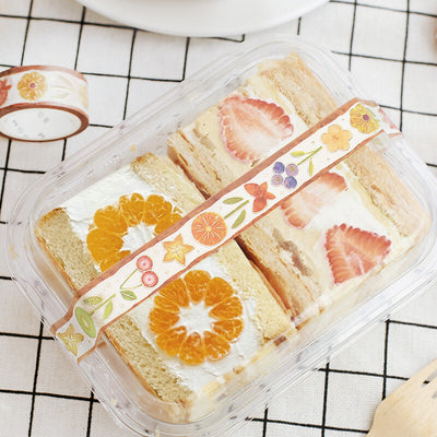 BGM Fruit Sandwich Gold Foil Washi Tape - Flower