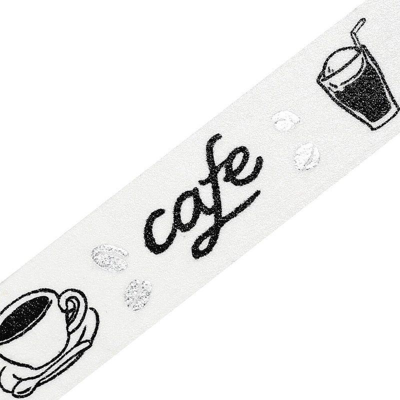 BGM Monotone Silver Foil Washi Tape - Cafe BM-SAG019