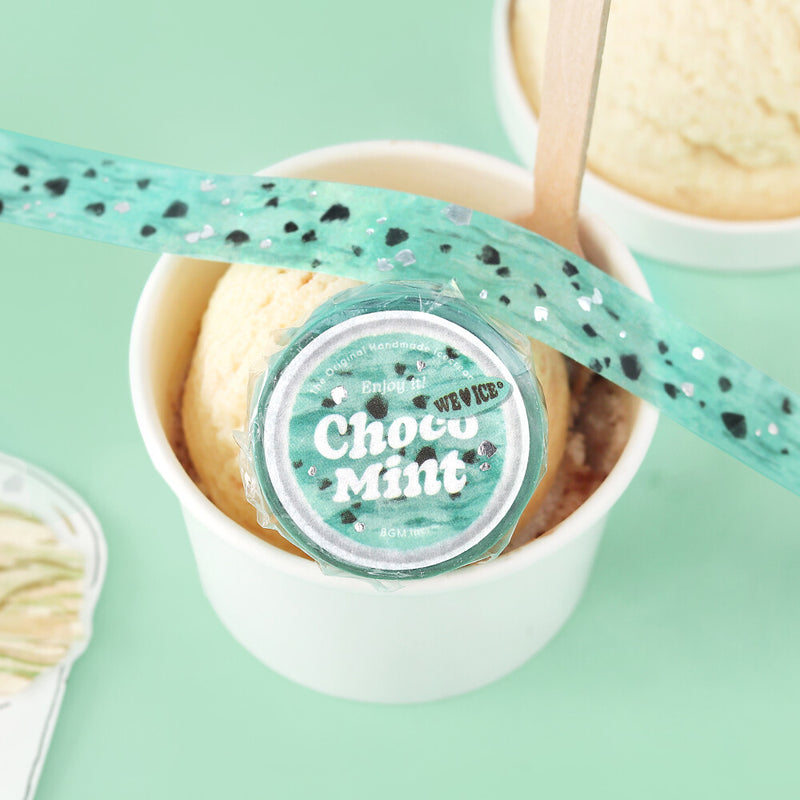 BGM We Love ICE Silver Foil Washi Tape - Choco Mint BM-SAG031