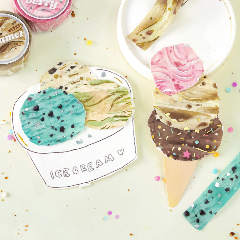 BGM We Love ICE Silver Foil Washi Tape - Choco Mint