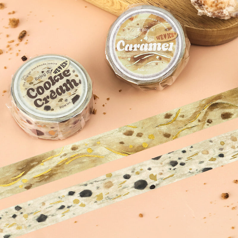 BGM We Love ICE Gold Foil Washi Tape - Caramel BM-SAG032