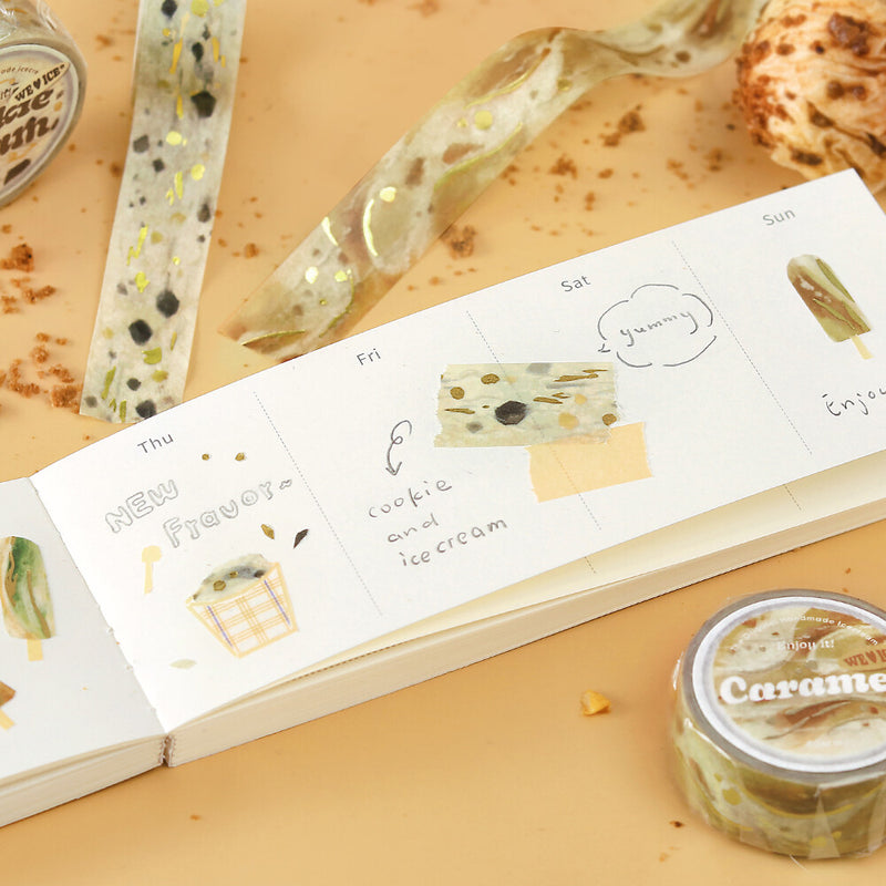 BGM We Love ICE Gold Foil Washi Tape - Caramel BM-SAG032