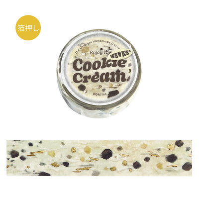 BGM We Love ICE Gold Foil Washi Tape - Cookie Cream BM-SAG034