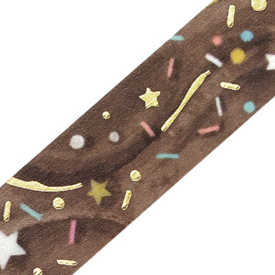 BGM We Love ICE Gold Foil Washi Tape - Choco Cream BM-SAG036
