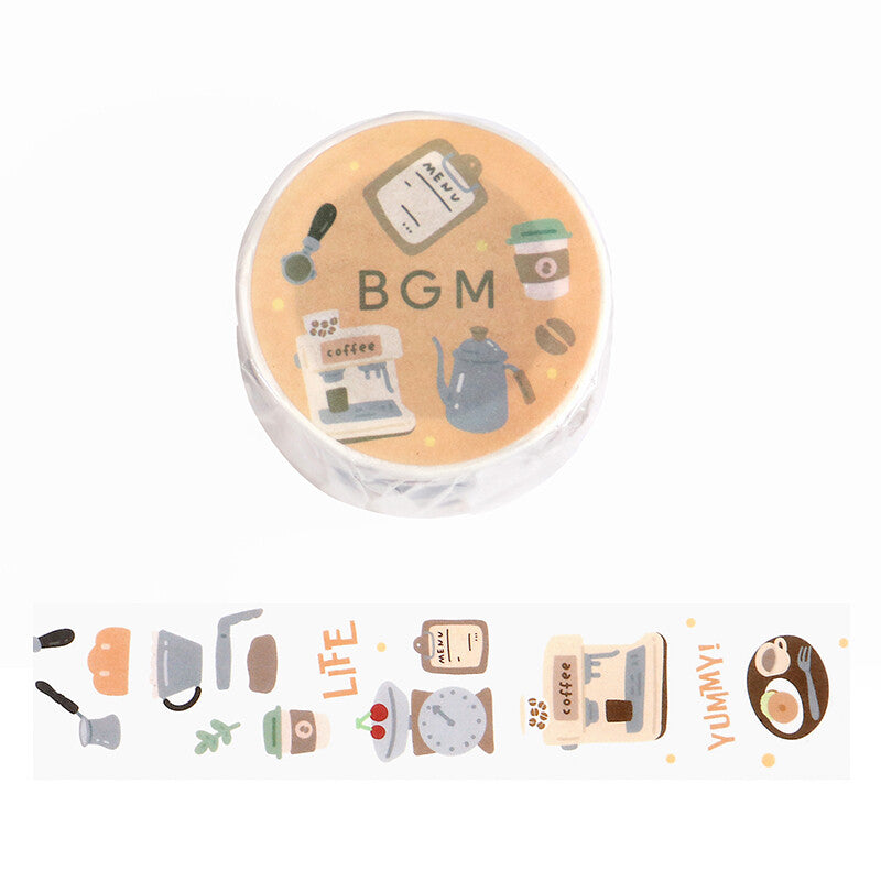 BGM Open Today Washi Tape - Coffee BM-SB001