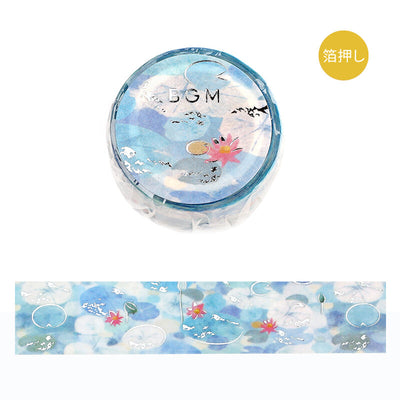 BGM Dreamy Scenery Silver Foil Washi Tape - Lotus Pond BM-SDG010