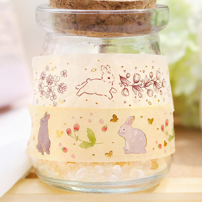 BGM Rabbit Country Gold Foil Washi Tape - Fairy Tale