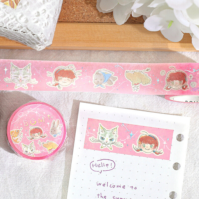 BGM Mysterious Journey Gold Foil Washi Tape - Friends BM-SDG046