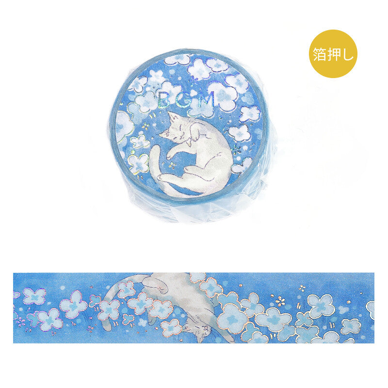 BGM Mysterious Journey Holographic Foil Washi Tape - Neko Land  BM-SDG047