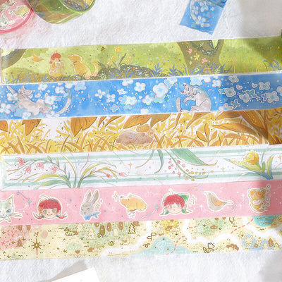 BGM Mysterious Journey Holographic Foil Washi Tape - The Language of Flowers