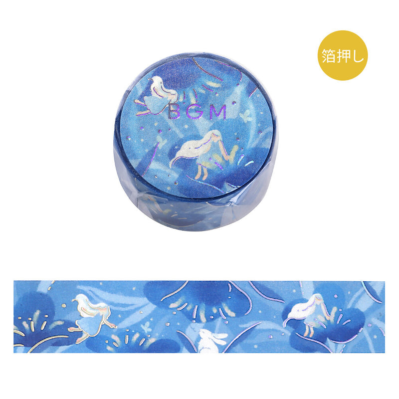 BGM Flower Story Holographic Foil Washi Tape - Night BM-SDG049