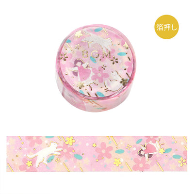 BGM Flower Story Gold Foil Washi Tape - Plum Blossom BM-SDG050