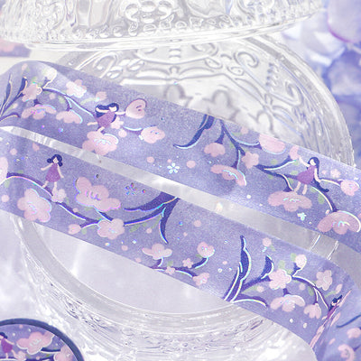 BGM Flower Story Holographic Foil Washi Tape - Light Purple BM-SDG051