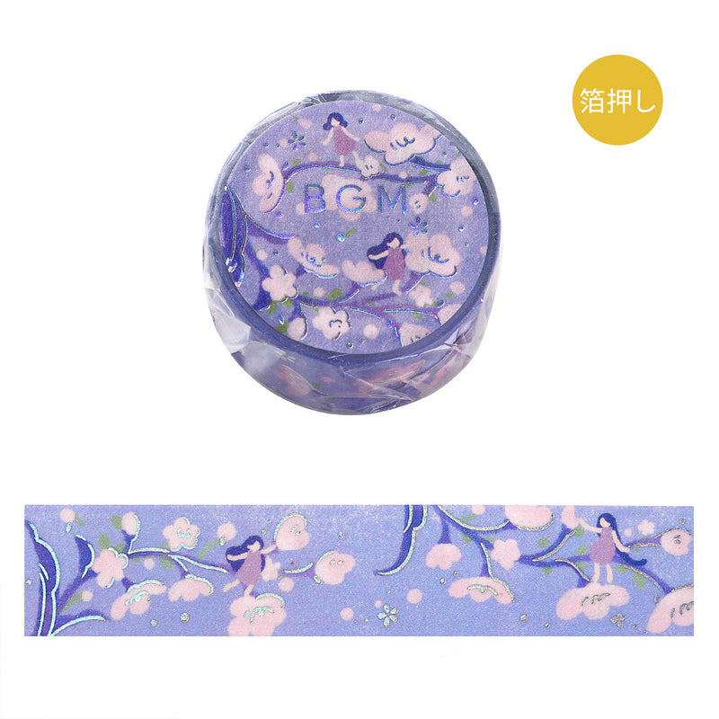 BGM Flower Story Holographic Foil Washi Tape - Light Purple BM-SDG051