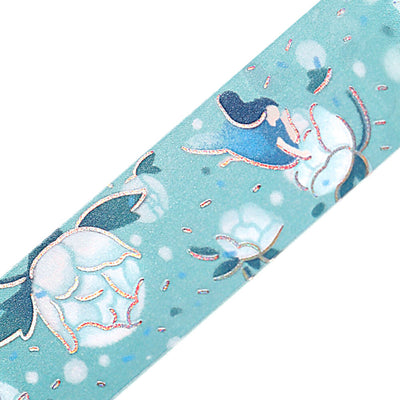 BGM Flower Story Holographic Foil Washi Tape - Blue Dream BM-SDG053