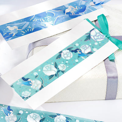 BGM Flower Story Holographic Foil Washi Tape - Blue Dream