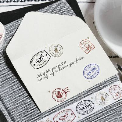 BGM Cafes in the World Gold Foil Washi Tape - Stamp BM-SDG059