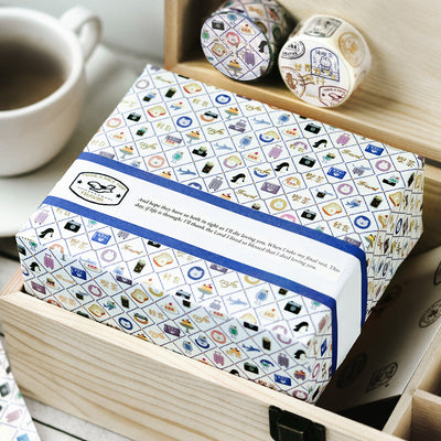 BGM Cafes in the World Gold Foil Washi Tape - Pattern BM-SDG060