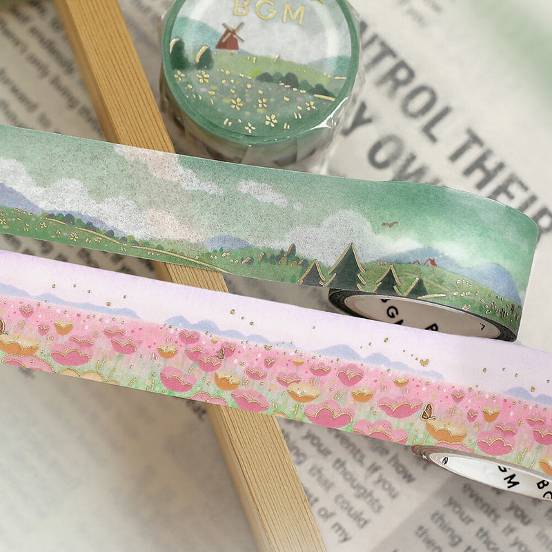 BGM Dreamscape Gold Foil Washi Tape - Field