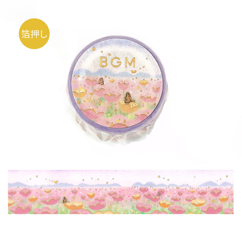 BGM Dreamscape Gold Foil Washi Tape - Flower Garden BM-SDG068