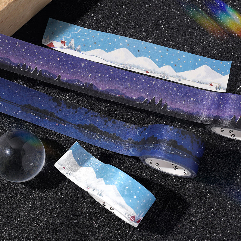 BGM Dreamscape Holographic Foil Washi Tape - Snow Mountain