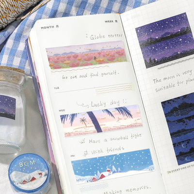 BGM Dreamscape Gold Foil Washi Tape - Seashore